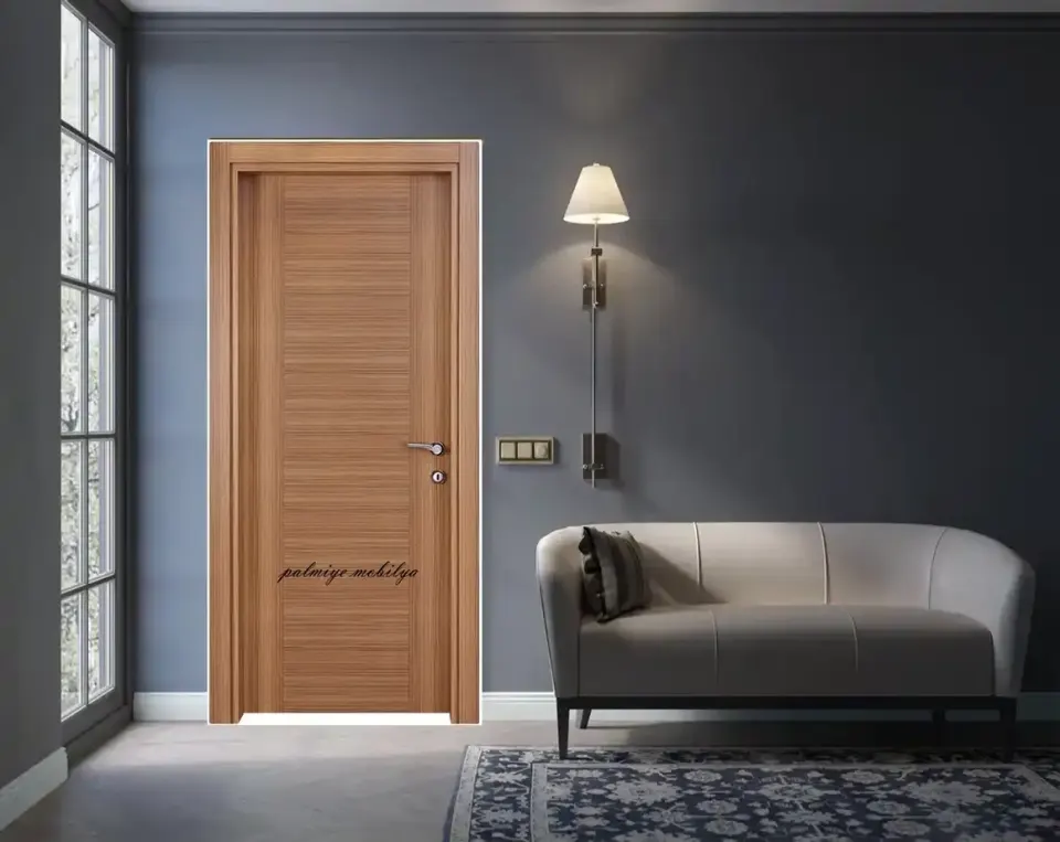 Tik Tonlu Ahşap Kapı – Yatay Damarlı, Dikey Kayıtlı
